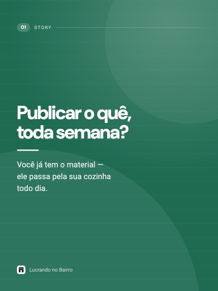 Story: O que um restaurante publica no perfil toda semana